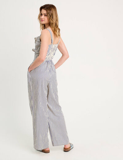Combinaison pantalon bleu marine femme