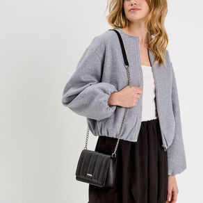 sac matelasse avec chaine noir femme Sac matelassé avec chaîne noir femme