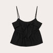 Blouse bretelles fines noir femme