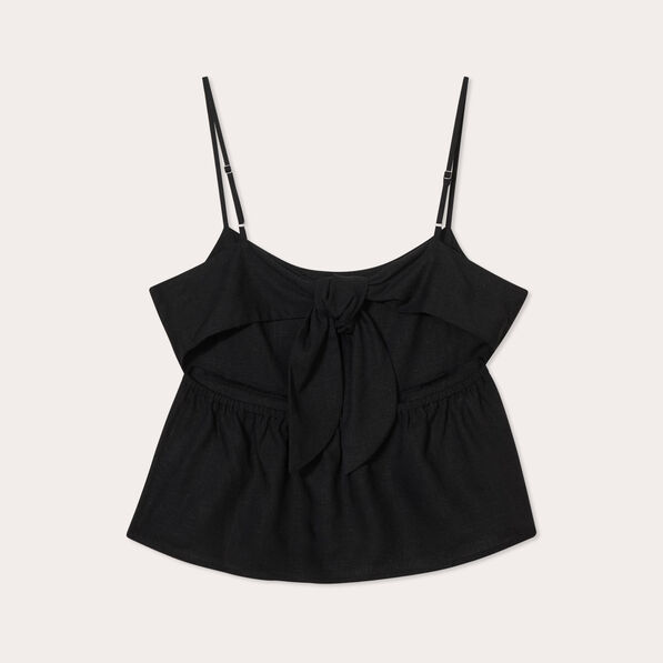 Blouse bretelles fines noir femme