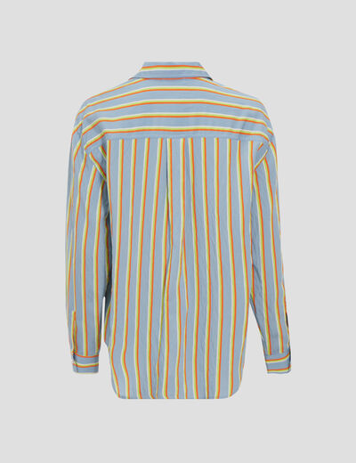 Chemise à manches longues bleu femme