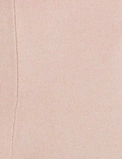 Pantalon tricot jambe large sable femme