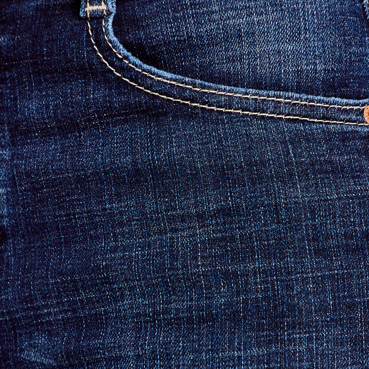 Jean skinny taille haute bleu fonc&eacute; femme