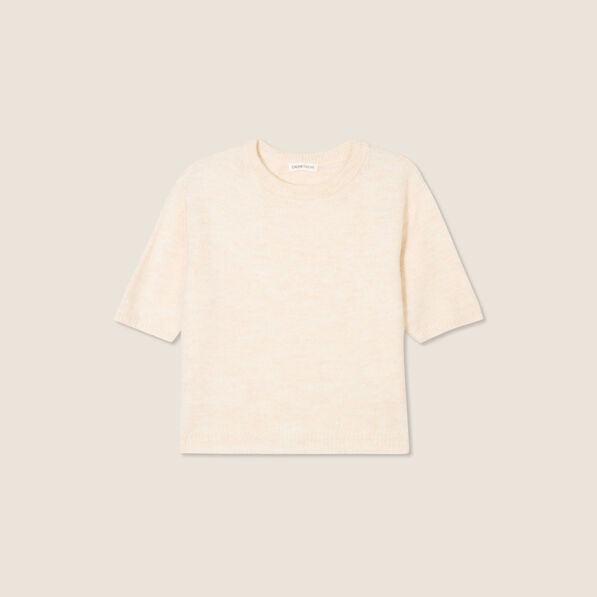 pull manches courtes sable femme Pull manches courtes sable femme