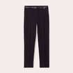 Pantalon cigarette ceinturé noir femme