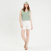 Débardeur dos crochet vert olive femme