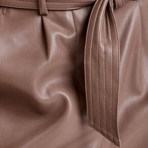 short droit simili cuir taupe femme Short droit simili cuir taupe femme