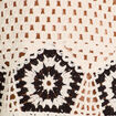 Pull effet crochet beige femme