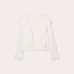 Blouse ajour&eacute;es volants ecru femme