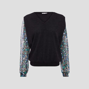 T-shirt manches longues noir femme