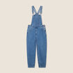 Salopette mom en jean denim stone femme