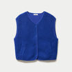 Gilet sans manches effet polaire bleu electrique femme