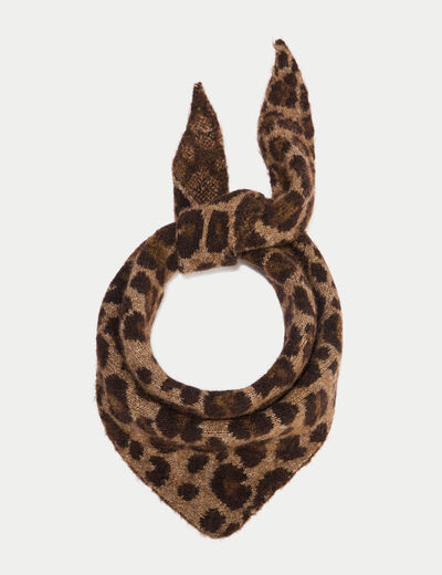 Foulard marron fonc&eacute; femme