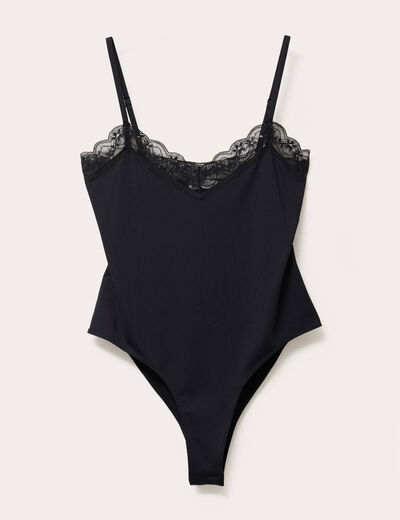Body avec dentelle noir femme