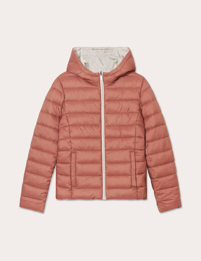 Doudoune réversible capuche blanc femme