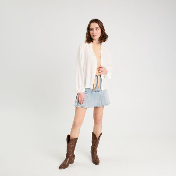 T-shirt détail noeud sable femme