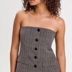 Bustier cintr&eacute; gris fonc&eacute; femme