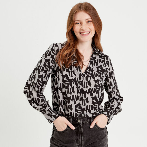 chemise manches longues gris femme Chemise manches longues gris femme