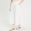 Jupe longue évasée blanc femme