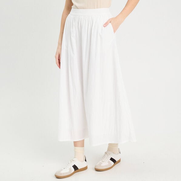 jupe longue evasee blanc femme Jupe longue évasée blanc femme