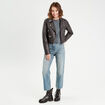 Veste biker simili cuir noir femme