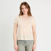 T-shirt manches courtes irisé couleur or femme