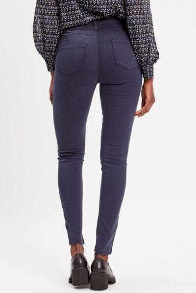Jeans skinny push up bleu foncé femme