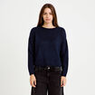 Pull manches longues bleu marine femme