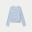 Gilet manches longues bleu ciel femme