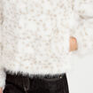 Veste oversize col tailleur beige femme