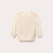 Pull manches 3/4 ajouré ecru femme