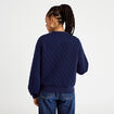 Bomber manches longues bleu marine femme