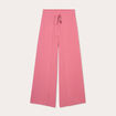 Pantalon large fluide pans vieux rose femme