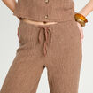 Pantalon large marron femme