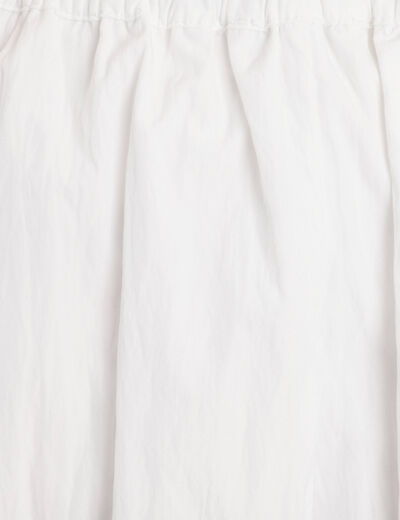 Jupe longue évasée blanc femme