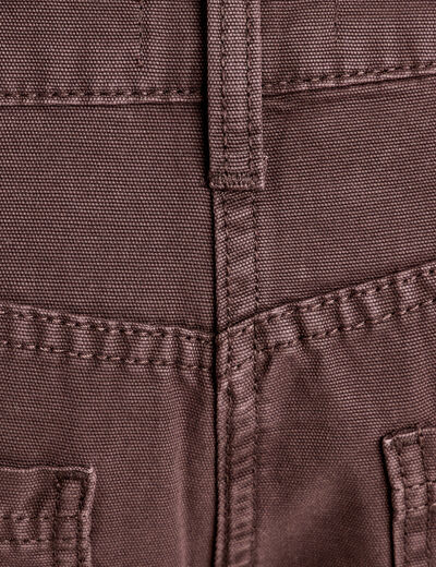 Pantalon regular boucles marron foncé femme