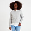 Pull manches longues gris clair femme