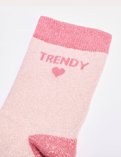 Chaussettes rose clair femme