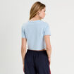T-shirt cropped bleu clair femme
