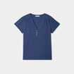 T-shirt manches courtes bleu foncé femme