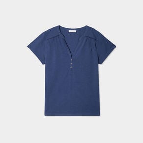 t shirt manches courtes bleu fonce femme T-shirt manches courtes bleu foncé femme