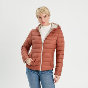 Doudoune réversible capuche blanc femme