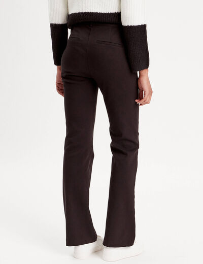 Pantalon bootcut à pont noir femme