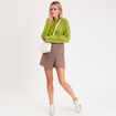 Jupe portefeuille cargo taupe femme