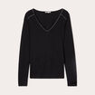 T-shirt manches longues noir femme