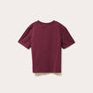 T-shirt oversize col rond bordeaux femme