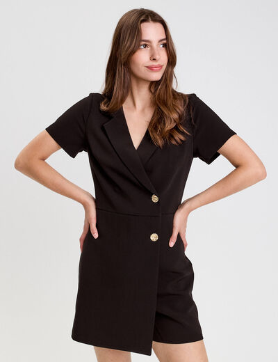 Combishort taille standard noir femme