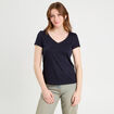 T-shirt manches courtes bleu marine femme