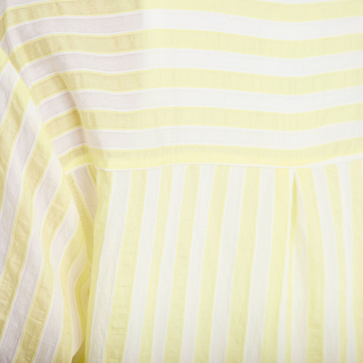 Blouse ample col tunisien manches 3/4 jaune femme