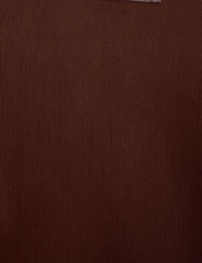 Blouse col V marron fonc&eacute; femme